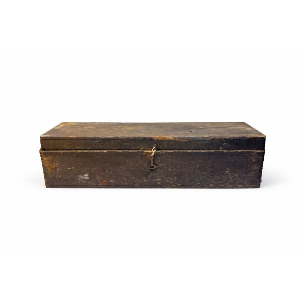 Primitive Wood Box Carpenter Tool Chest Dresser Trunk Storage Vintage  Farmhouse